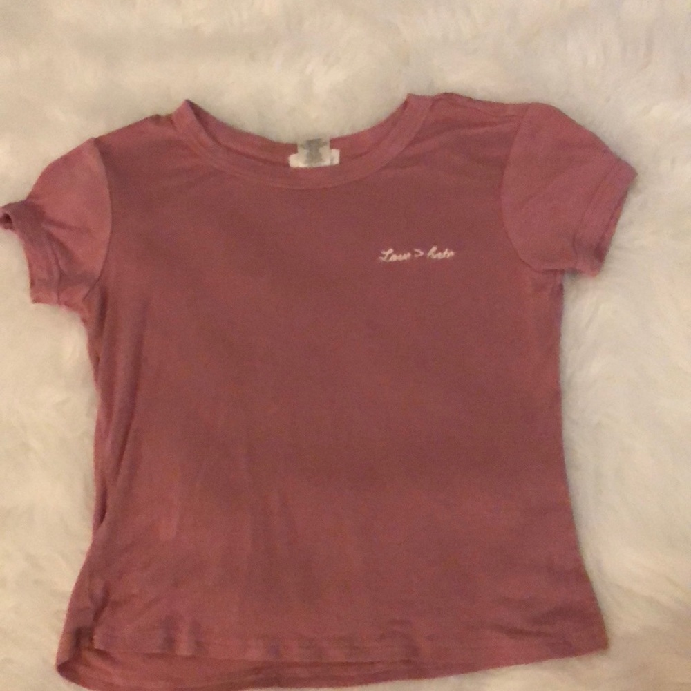 pink crop top
